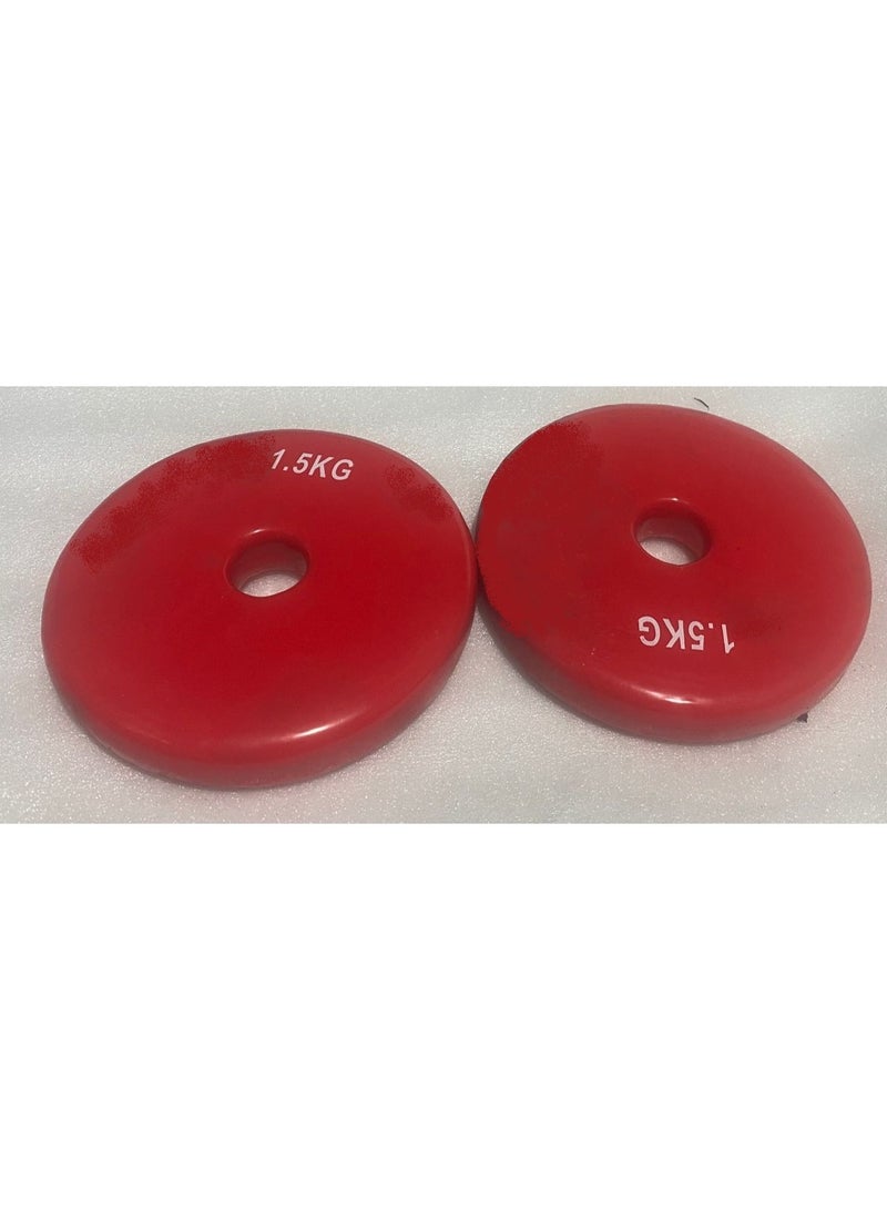 إليت طارات اوزان فينيل ألوان 1.5 كجم إليت(فتحة 2.6سم/2قطعة) - Image 4